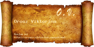 Orosz Viktorina névjegykártya